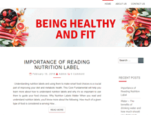 Tablet Screenshot of beinghealthyandfit.com